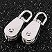 Pangda 3 Pack 25 mm Silver Single Pulley Block in 304 Stainless Steel M25 Crane Swivel Hook Single Pulley Roller Loading 400 kg