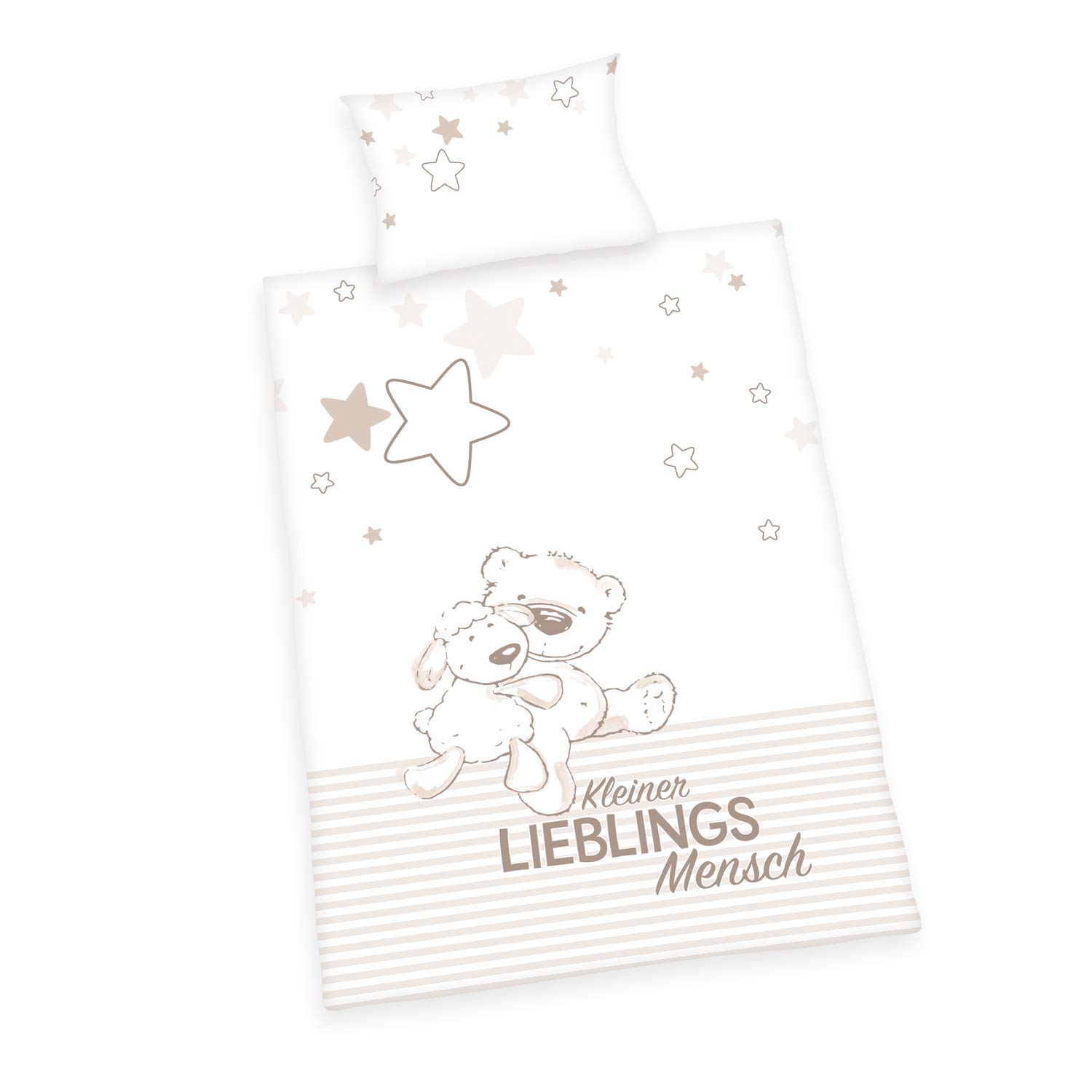 Herding Bedding Set, Cotton, White, 40 x 60 cm, 100 x 135 cm