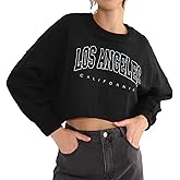 Amazhiyu Women’s Cropped Hoodie Pullover Long Sleeve Crewneck Crop Tops Oversize Fit