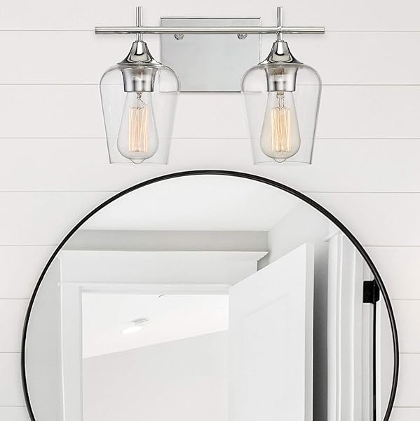SAVOY HOUSE 8-4030-2-322 OCTAVE BOHEMIAN CLEAR GLASS BATHROOM VANITY WALL LIGHT, 2-LIGHT 120 TOTAL WATTS, 10″ H X 14″ W, WARM BRASS
