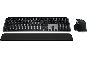 Logitech MX Keys S Combo for Mac, Wireless Keyboard and Mouse with Palm Rest, Backlit Keyboard, Fast Scroll Wireless Mouse, B
