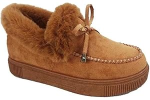 Ladmiple Winter Boots For Women Cute Womens Snow Boots Winter Shoes with Fur Lined Warm Slip On Ankle Booties Comfortable Outdoor Anti Slip Walking Shoes