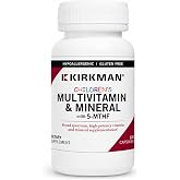 Kirkman Children's Multivitamin &amp; Mineral with 5-MTHF, 120 Chewable Tablets | 20 Vitamins &amp; Minerals, plus CoQ10, High-Potency, Hypoallergenic Formula for Kids 4+, Gluten Free Daily Dietary Supplement