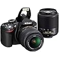 Nikon D3200 24.2 MP CMOS Digital SLR with 18-55mm VR and 55-200mm Non-VR DX Zoom Lenses