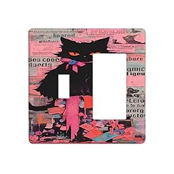 Tewujay Decorative Light Switch Covers Angry Black