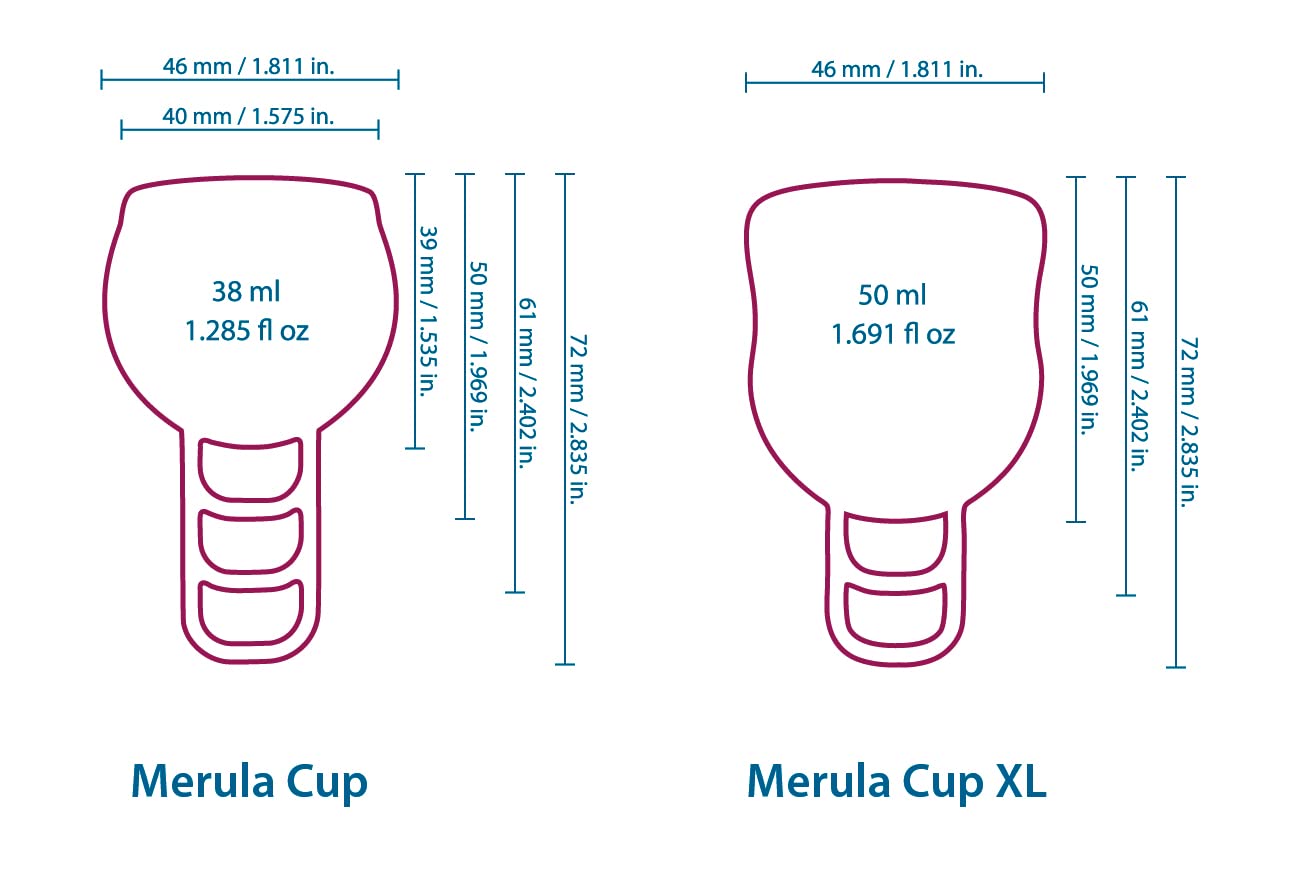 Merula Cup galaxy (violett) - One size Menstruationstasse aus medizinischem Silikon 5