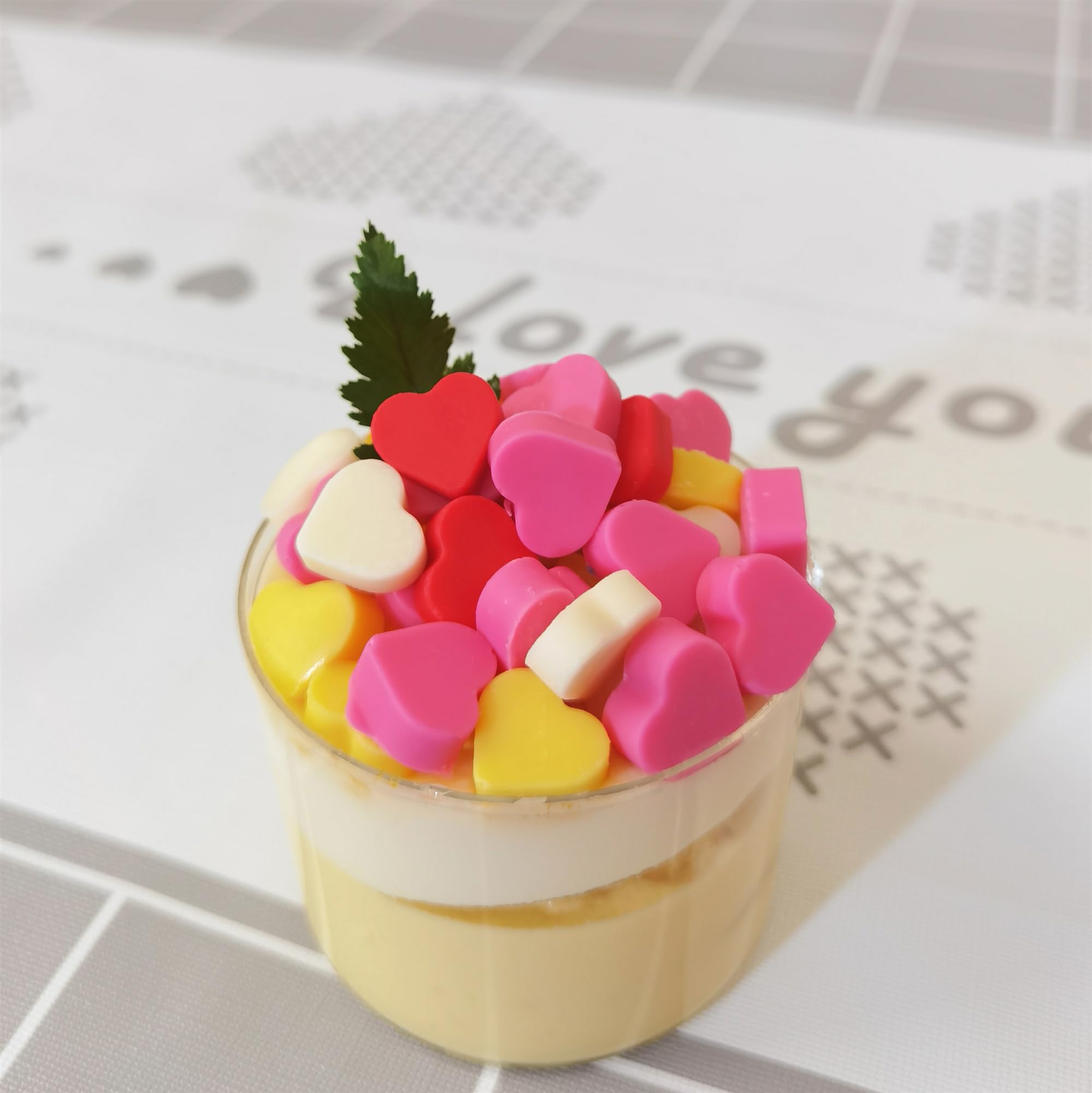 sofliym Heart Silicone Candy Molds with Scraper - Mini Heart Silicone molds for Chocolate, Hard Candy, Homemade treats(1 PCS mini heart)