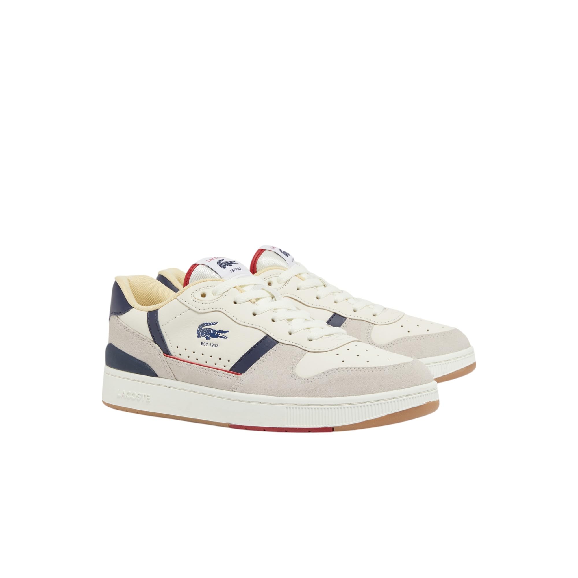 Lacoste Mens T-Clip Set Sneaker, Off WHT/Gum, 7.5
