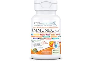 KAPPA NUTRITION Quercetin 1,000mg, Vitamin C 1,000mg, Zinc 50mg, Vitamin D3 5,000iu, Selenium, Copper, Acerola, Ginger, Rutin, Bitter Orange, Rose Hips, Echinacea, Immune C Plus, 14 in 1 Immune C Plus (60 Count)