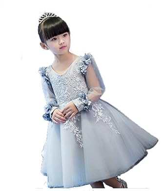 Amazon Co Jp 女の子 フォーマルワンピース ドレス 長袖 お誕生日
