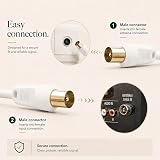 Cable Mountain 1m Right Angle TV Aerial Coaxial Cable 75 Ohm Gold Plated view 4