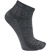 Carhartt Men's Force Grid Midweight Synthetic-Merino Wool Blend Quarter Sock