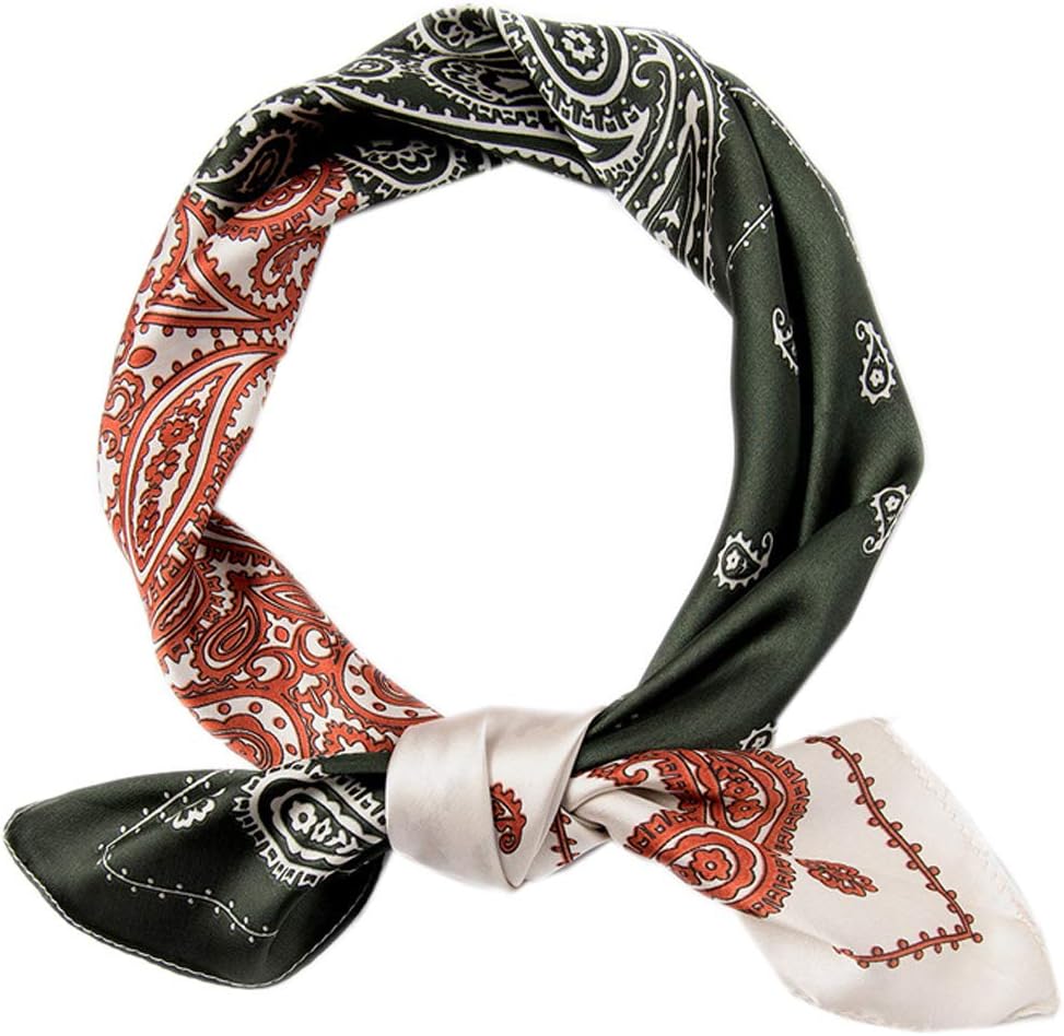 Square Silk Feeling Neckerchief Handbag Hair Scarf Bracelet Gift For Women/Men