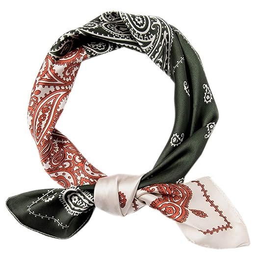 Square Silk Feeling Neckerchief Handbag Hair Scarf Bracelet Gift