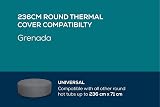 Lay-Z-Spa Thermal Hot Tub Cover 236 cm Round 71 cm Universal Fit view 6