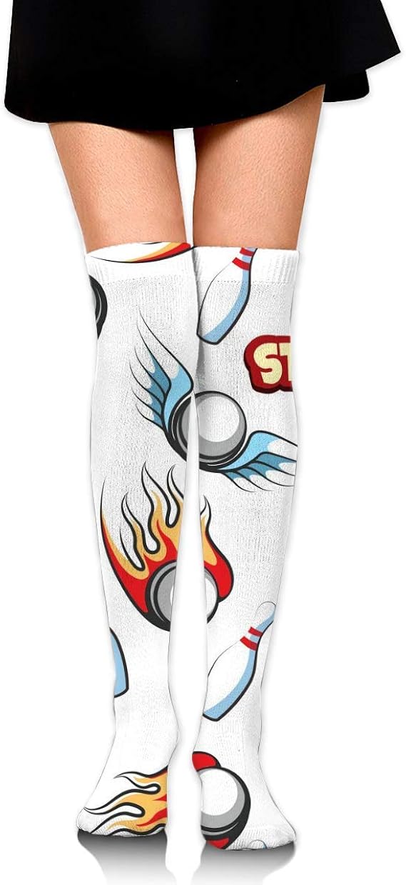 Amazon ドレスソックスフレーミングソフトボール野球ボウリング靴下女性の美脚 通学 通勤 かわいいい おしゃれ ロングソックス オーバーニーハイチューブストッキングコンプレッションソックスショートスカート ハイヒール スニーカーと組み合わせることができます