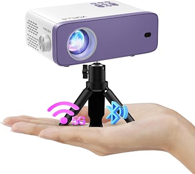 VOPLLS Mini Projector 1080P WiFi Bluetooth 15000L Portable Outdoor Home Theater