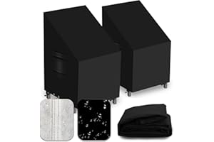 CNCZMH Heavy Duty Patio Chair Covers Waterproof Outdoor, 2 Pack 600D Patio Furniture Covers for Outdoor Rocking Swivel Adirondack Chairs, Lounge Deep Seat 28'' W x 33''D x 28''H/ 40''H Black