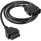 OBD2 Extension Cable 16pin Male to Female Diagnostic Extender Cable for OBD2 Scan Tool Compatible for All OBD2 Vehicles (5ft/1.5m)