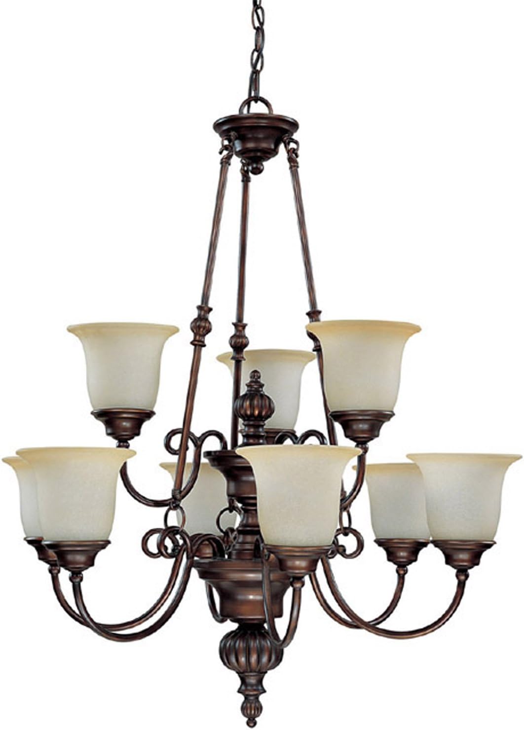 Capital Lighting 3789BB291 Chandelier with Mist Scavo Glass Shades