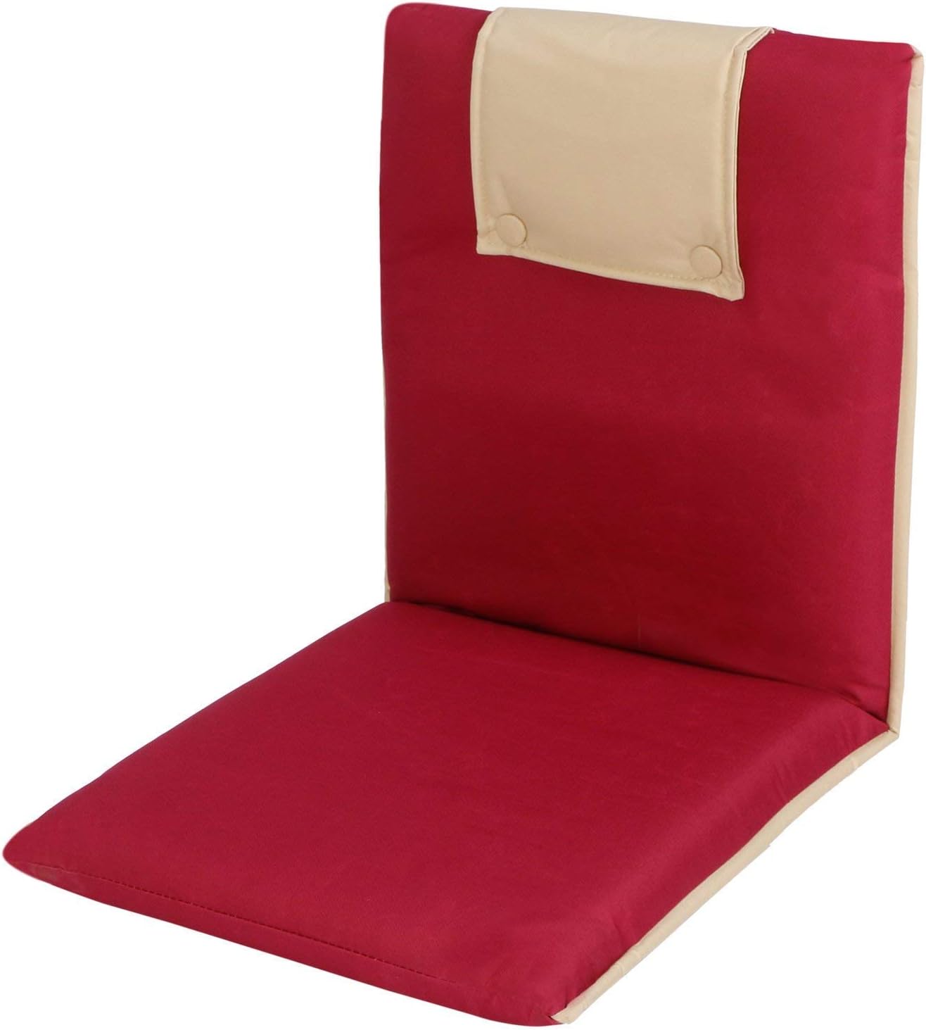 URBAN KINGS Padded Floor Chair with Adjustable Backrest, Comfortable, Semi-Foldable, and Versatile, for Meditation, Seminars, Reading, TV Watching Or Gaming, Elegant Design (Fabric, Standard, Maroon)
