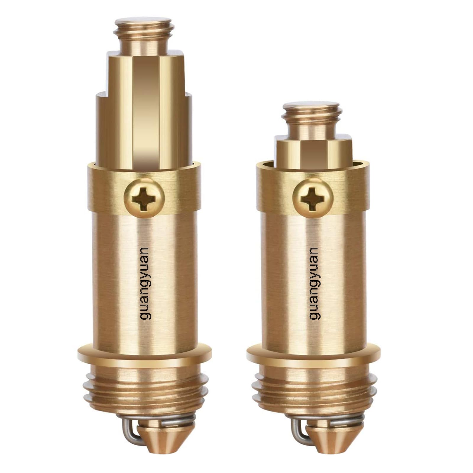 guangyuanhang Brass Pop Up Click Clack Bath Waste Spring Plug, 2Pcs, Replacement for Sink Bathtub Basin Drain Basin Stopper, Lightweight, Corrosion Resistant