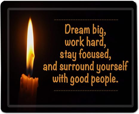 Declaration De Motivation De Yeuss Tapis De Souris Rectangulaire Antiderapant Citation De Motivation Inspiree De Bougie Avec Flamme Sur Fond Sombre Tapis De Souris Gaming 0 Mm X 240 Mm Amazon Fr Informatique