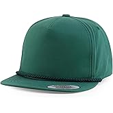 Trendy Apparel Shop Oversized XXL Classic 5 Panel Flatbill Rope Golf Snapback Hat