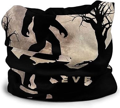 Neck Gaiter Funny Bigfoot Sasquatch Full Moon Face Mask For Dust Sun Protection Outdoor Sports Breathable Neck Warmer White At Amazon Women S Clothing Store