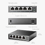 TP-Link TL-SG105S 5 Port Gigabit Switch 1 to 4 Splitter Desktop Wall-Mount view 7
