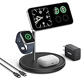 Anker MagSafe Charger Stand, iPhone 17 Wireless Charging Station, MagGo 3 in 1 Charging Station, Qi2 Certified 15W Wireless C