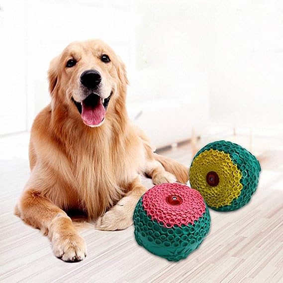 YINmume Haustier-Hund Ball Gummischwanz Toy Dog Kauspielzeug Hunde Spielen Spielzeug Wasserspeicher Ball Ball