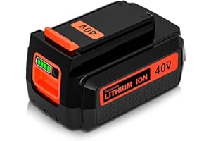 EAGGLEW 40 Volt 3.0Ah LBX2040 Replacement Battery for Black and Decker 40V Battery Compatible with Black and Decker Lithium Battery LBX2040 LBXR36 LBXR2036 LST540 LCS1240 LBX1540 LST136W Power Tools(Yellow)