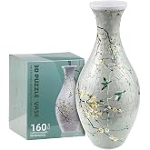 iselyn 3D Puzzle Vase for Adults, 160 Curved Plastic Pieces DIY Puzzle Vase | Crafts for Adults, Glue-Free Flower Vase, Unique Home Decor, House Warming Gift and Birthday Gift for Flower Arrangements