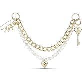 DoDoBeads Original 4 in 1 Gold, Pearl Bag Charms Set, Bag Charm Chain, Keychain, Trendy for Fashion-Conscious Women