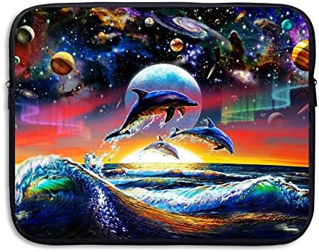 Sexy Lovely Handsome Computer Ultrabook Laptop Sleeve Case Galaxy Moon Dolphin Sunset Ocean Aurora Oil Print Neoprene Laptop Case 13 Inch And 15 Inch