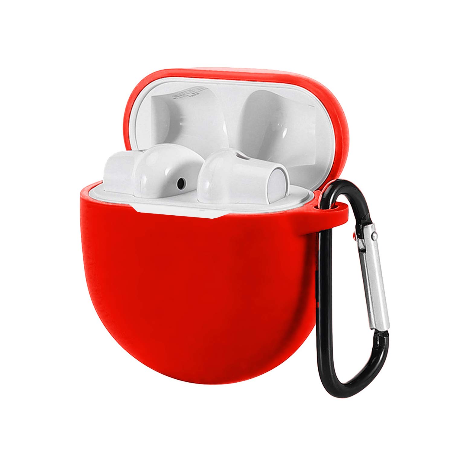 SCL Earphone Case for OnePlus Buds Case [Orangey Red] OnePlus Buds Cover Skins Silicone Case Shock Proof Protective Resistant Cover for OnePlus Buds