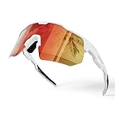 HAAYOT Polarized Sports Sunglasses for Men Women UV Protection Baseball Cycling Running Driving Fishing Glasses Color Spot Red