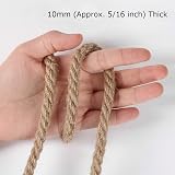 Tenn Well 10mm Jute Rope 50ft Natural Twine Garden Camping Brown view 2