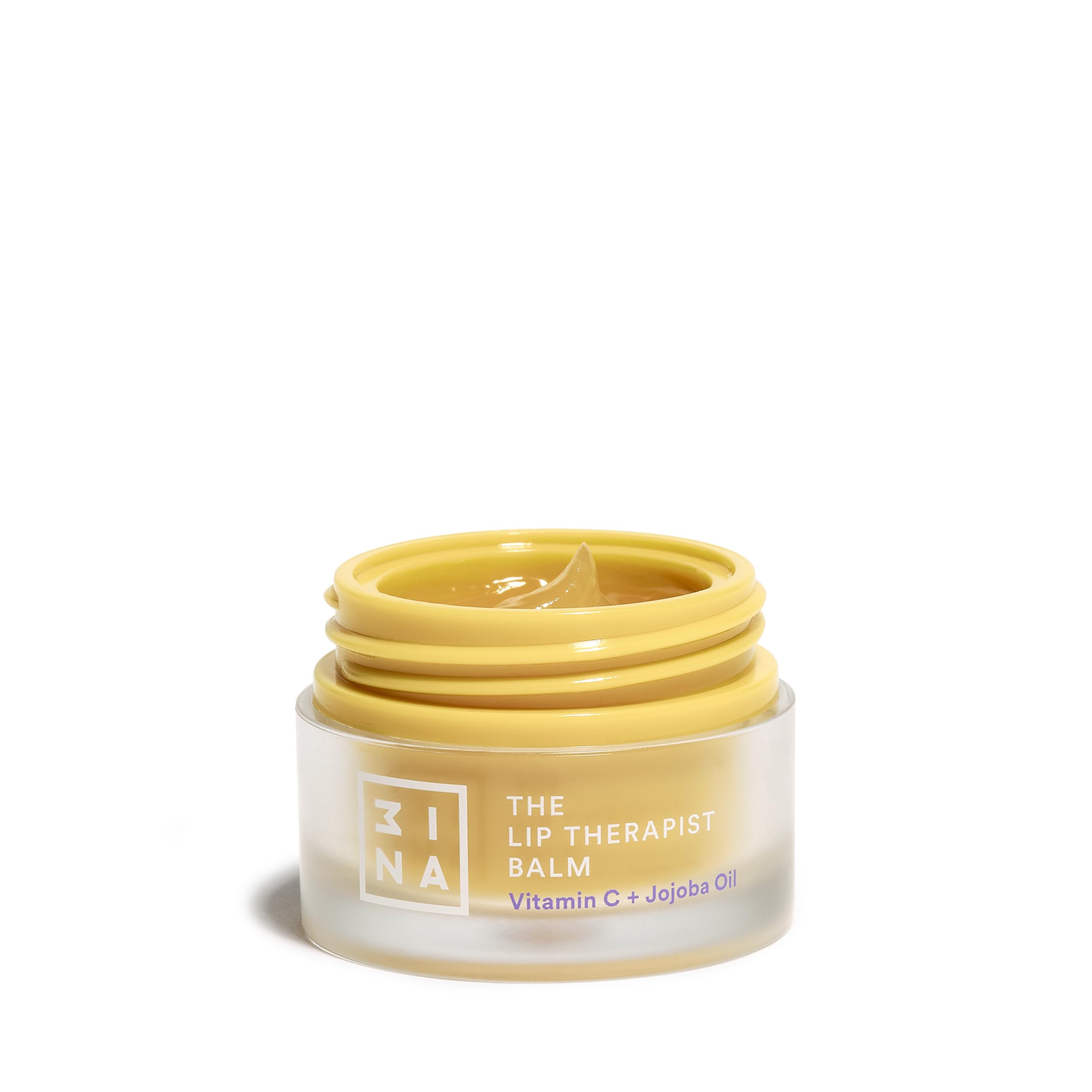 3INA MAKEUP - The Lip Therapist Balm - Transparent Day & Night Lip Mask with Vitamin C & Jojoba Oil - Hydrating & Repairing Vegan Lip Care