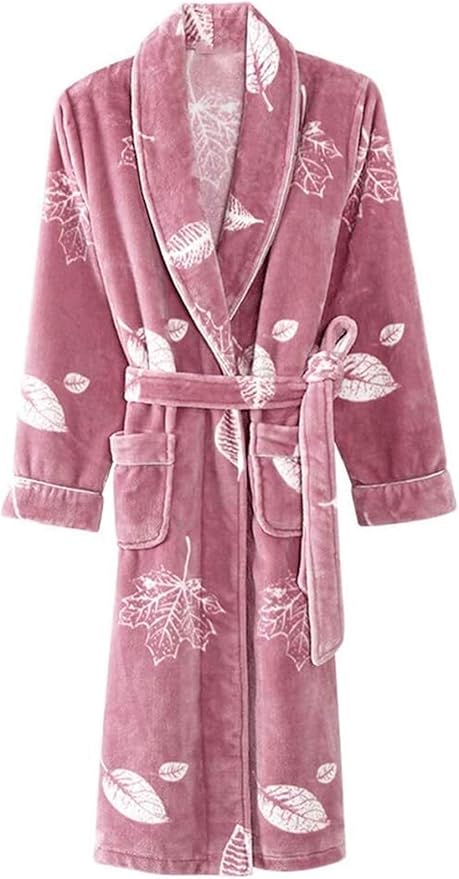 Amazon Co Jp 温泉浴衣 寝巻き浴衣 メンズ 簡単着付け おしゃれ カップルの冬長くバスローブホーム服長袖ローブコートパジャマホーム服ネグリジェのウォームユニセックススーパーソフトホームウエア 女性 サイズ Xxxx Large ホーム キッチン