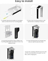 XTU Solar Charger for Ring Doorbell and Battery Cameras Solar Waterproof view 5
