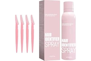 TROPAME Hair Identifier Spray for Face Shaving,2024 New Woman GiftsFace Hair Identifier Spray, Skin Body Hair Identifying Spray with Razors，Women Dermaplaning Tool for Face (1 Set)