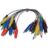 Jameco Benchpro AT-CM05 Short Wire Alligator Clip Test Leads (12 Pack 6 (Pack of 2)