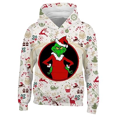 Grinch 3d Print Sweater The Grinch Hoodies Christmas Realistic 3D