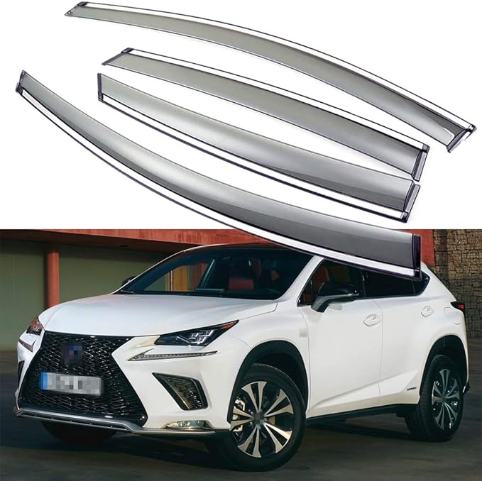 SPEEDLONG 4Pcs Car Window Visor Vent Shade Deflector Sun