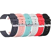 18mm 20mm 22mm Width Silicone Quick Release Wristband Replacement Sports Straps Bracelet Watch Band Women Men Strap with Quick Release Pins for Smartwatch