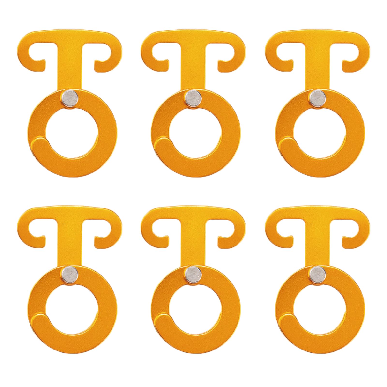 TRIWONDER Guy Rope Tensioners Guy Lines Tent Cord Adjuster Paracord Rope Buckle for Camping Hiking Backpacking, Outdoor Tent Accessory (E - Gold - 6 Pcs)