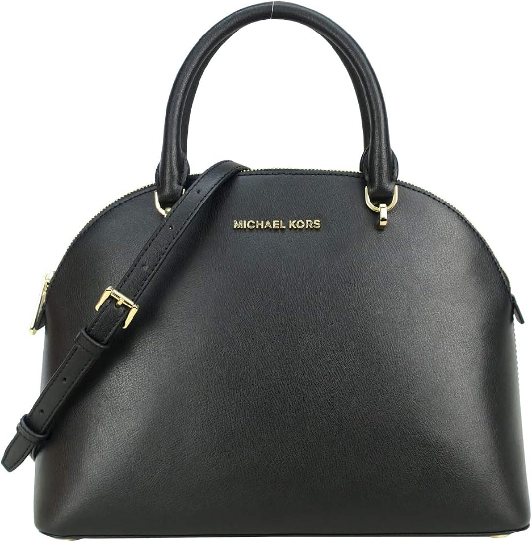 Michael Kors Emmy Large Dome Saffiano Leather Satchel Crossbody Bag