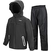 Kids Rain Suit Boys Girls Rain Gear Waterproof Youth Rain Jacket and Pants for Golf Fishing